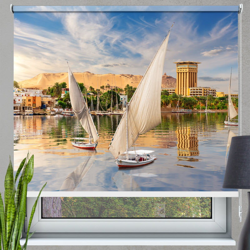 Rollo mit Motiv: Segelboot