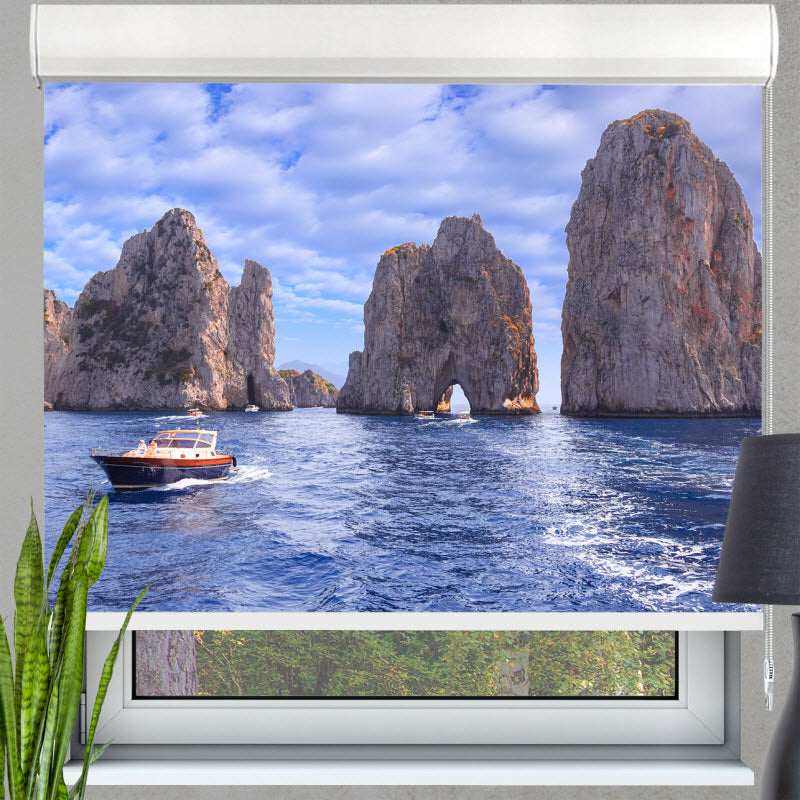 Kassettenrollo mit Motiv: Felsen