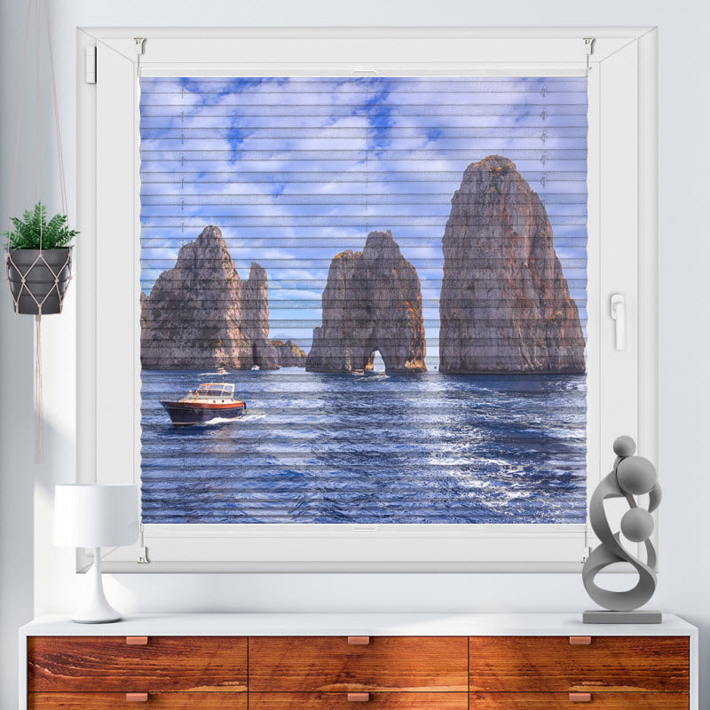 Plissee mit Motiv: Felsen