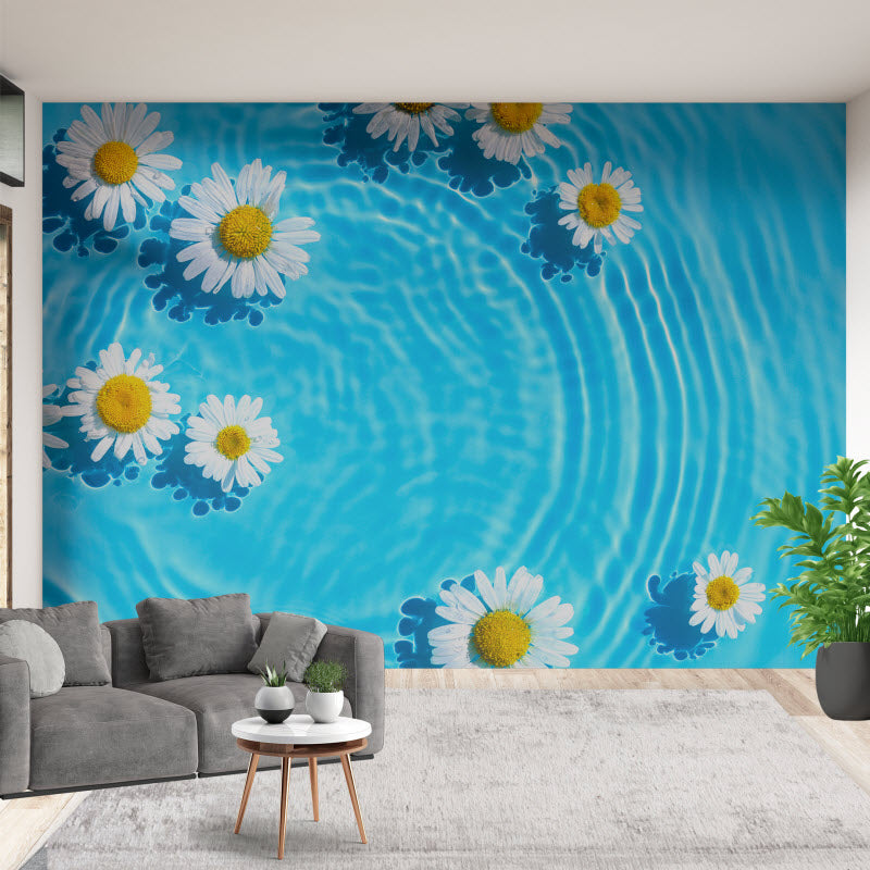 Tapete mit Motiv: Gänseblümchen auf dem Wasser