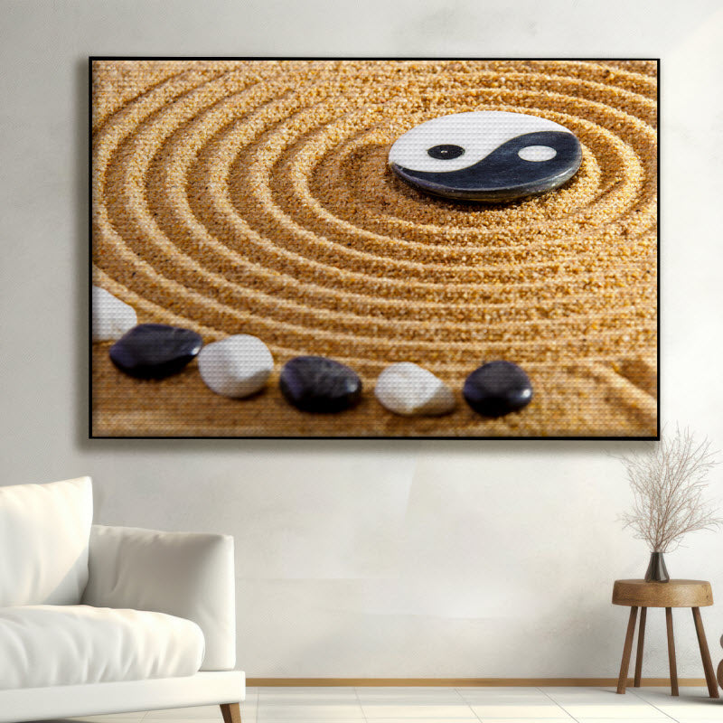 Akustikstoff mit Motiv: Yin Yang