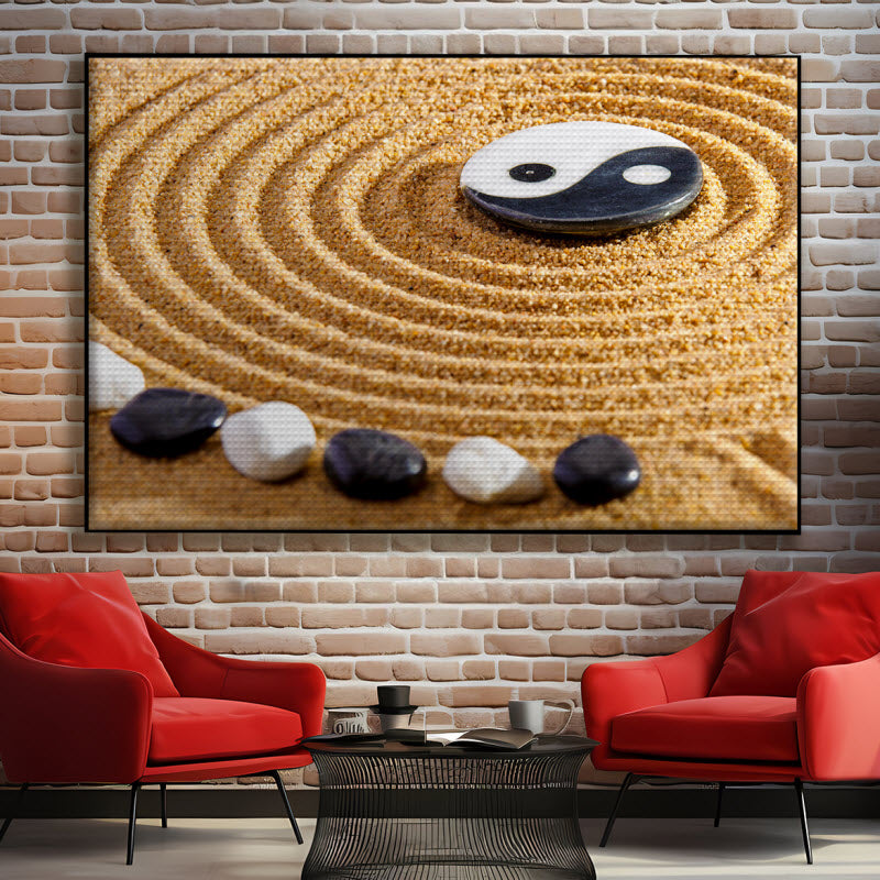 Akustikstoff mit Motiv: Yin Yang