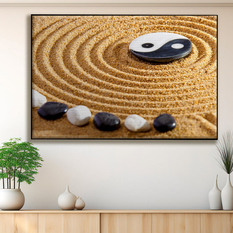 Akustikstoff mit Motiv: Yin Yang