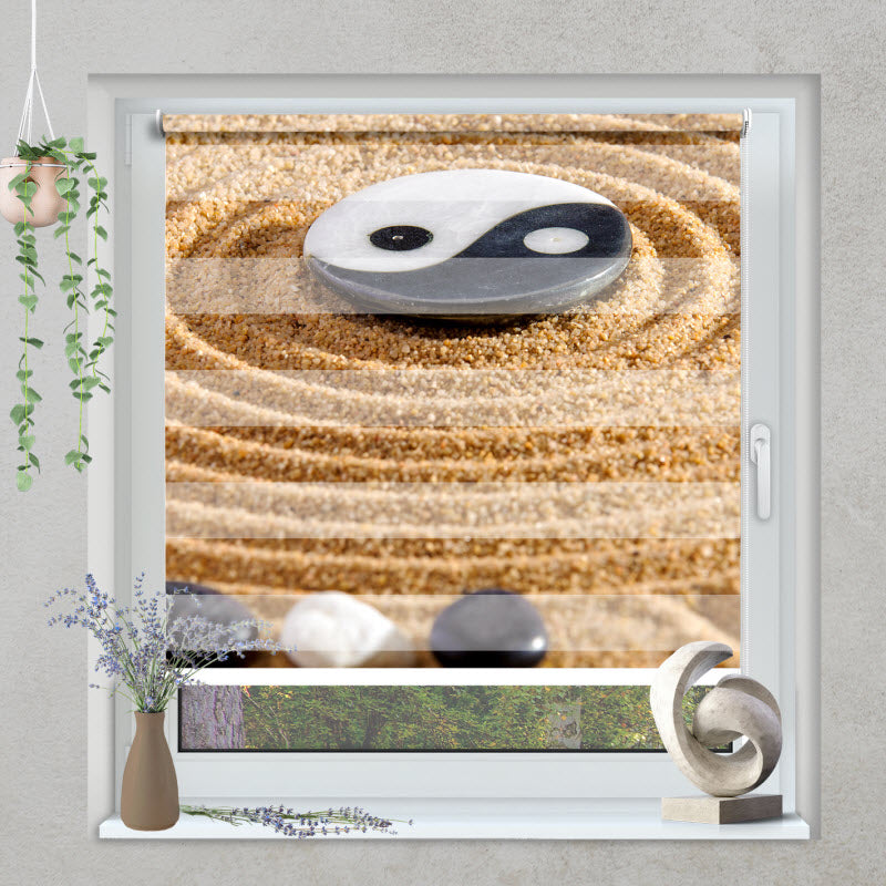 Klemmfix Doppelrollo mit Motiv: Yin Yang