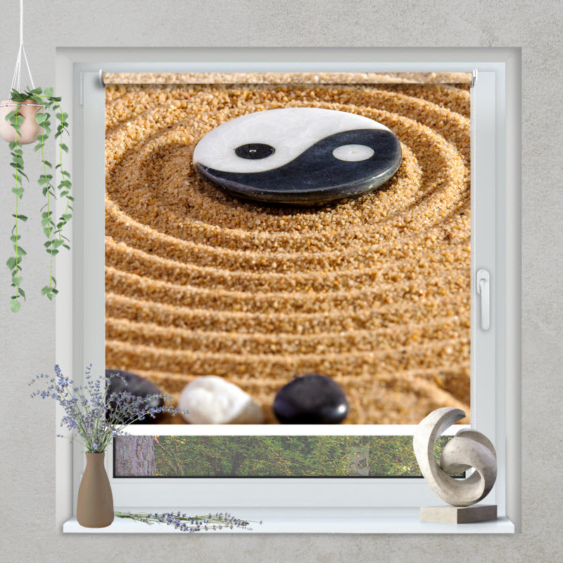 Klemmfix Rollo mit Motiv: Yin Yang