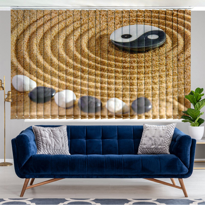 Lamellenvorhang mit Motiv: Yin Yang