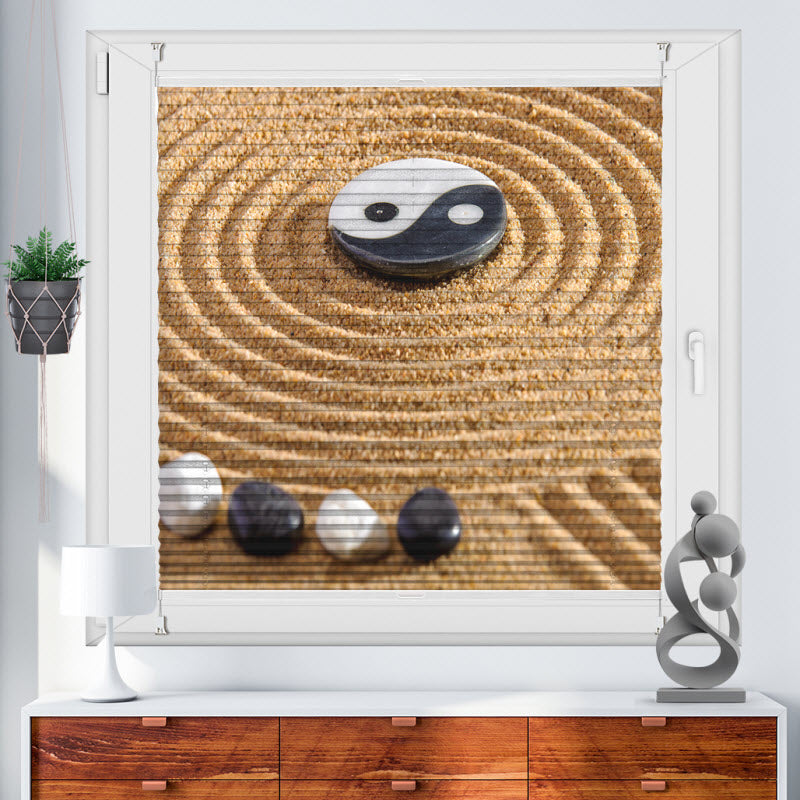 Wabenplissee mit Motiv: Yin Yang