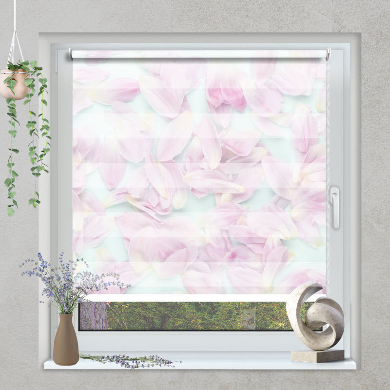 Klemmfix Doppelrollo mit Motiv: Blüten