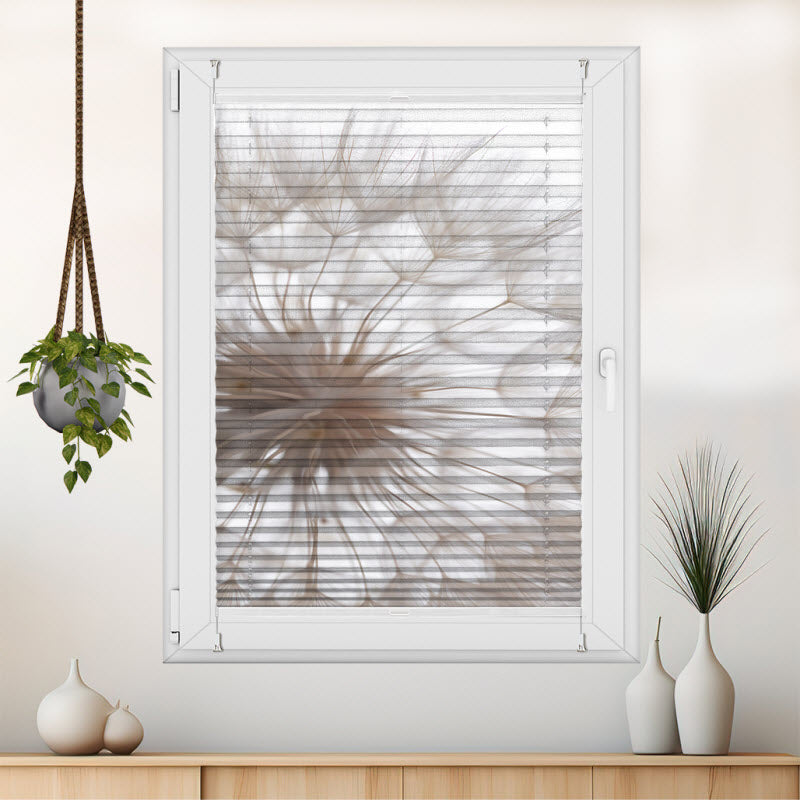 Wabenplissee mit Motiv: Pusteblume V3