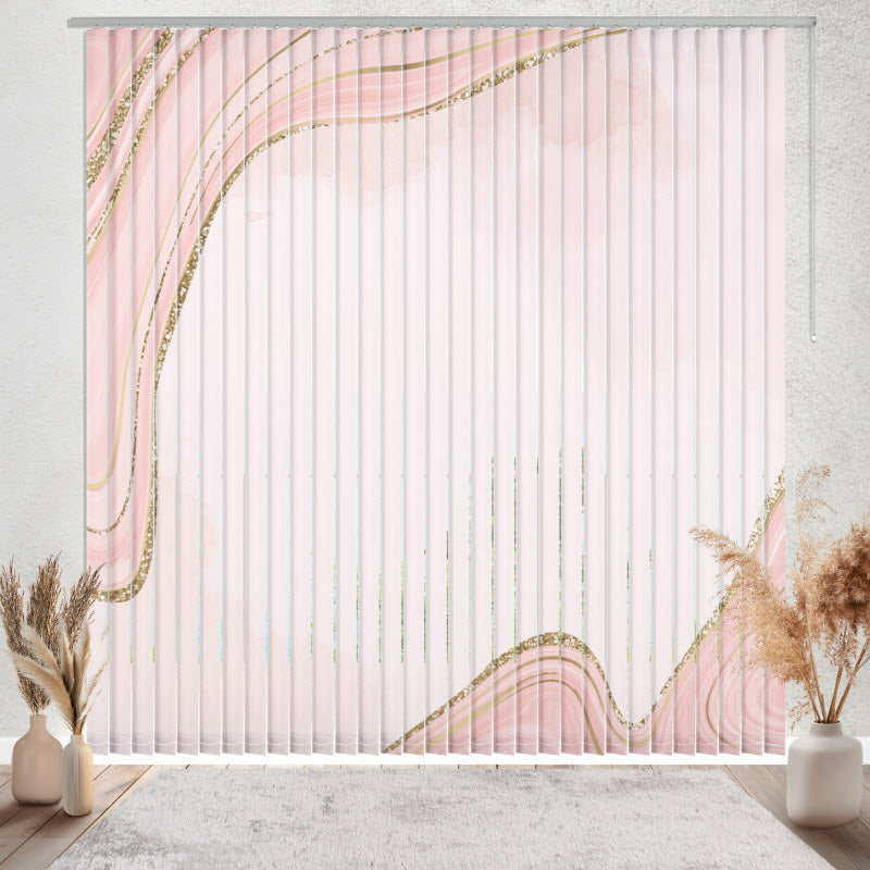 Lamellenvorhang mit Motiv: Marmor Rosa