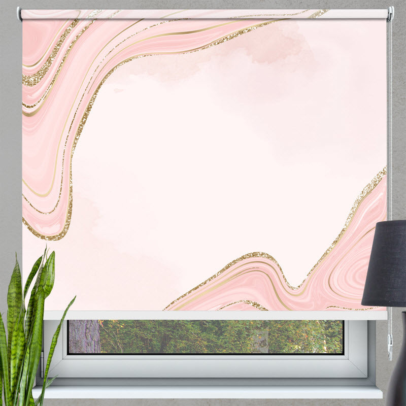 Rollo mit Motiv: Marmor Rosa