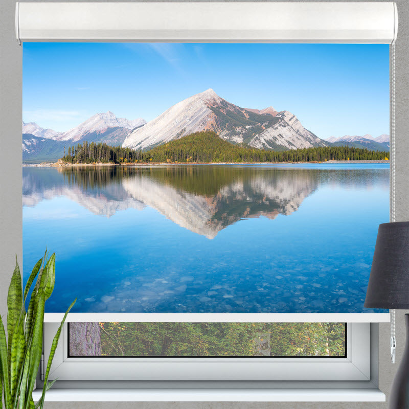 Kassettenrollo mit Motiv: Bergsee