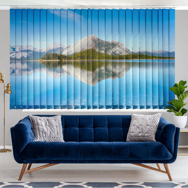 Lamellenvorhang mit Motiv: Bergsee