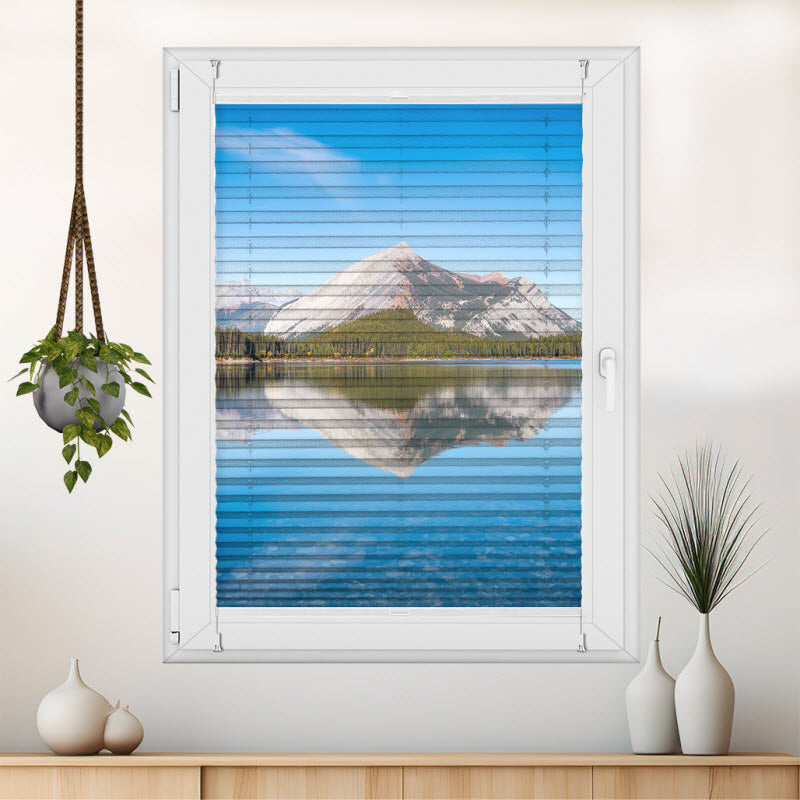 Plissee mit Motiv: Bergsee