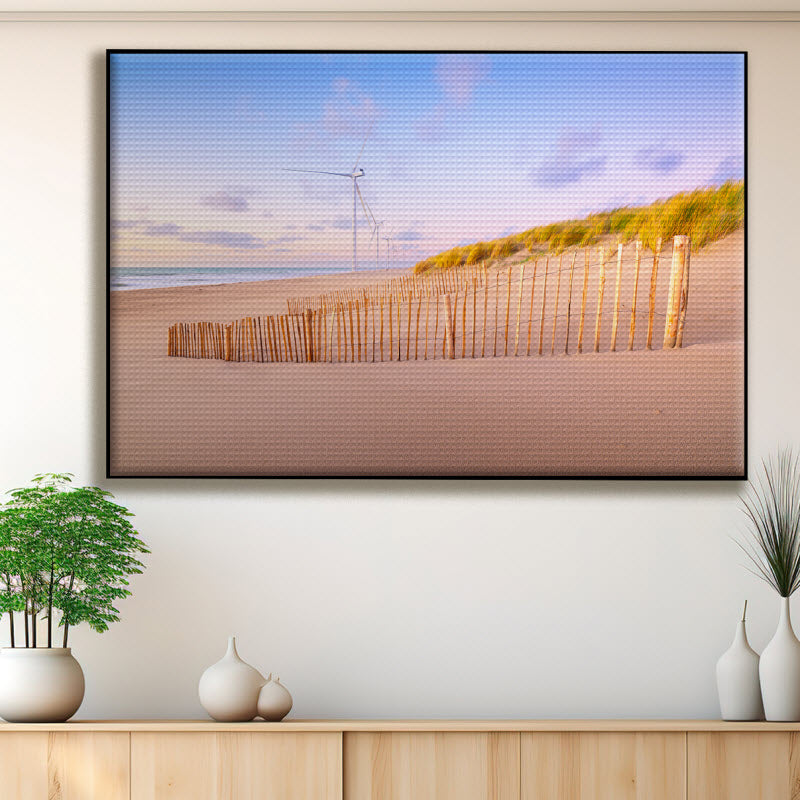 Akustikstoff mit Motiv: Sylt Sand