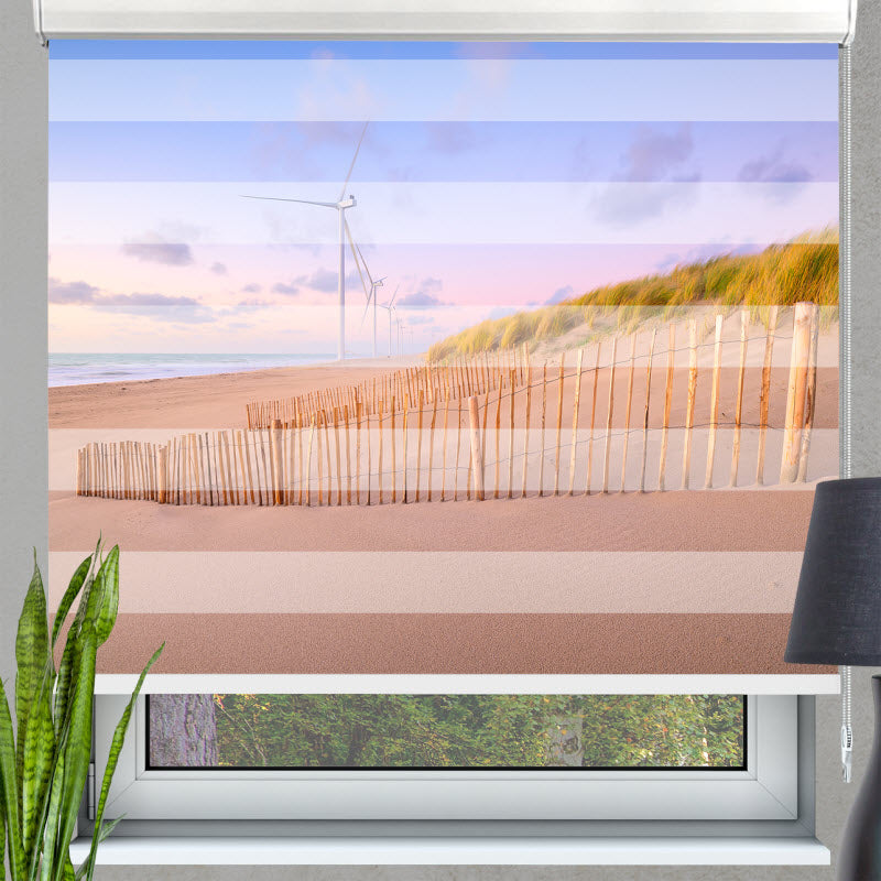 Doppelrollo mit Motiv: Sylt Sand