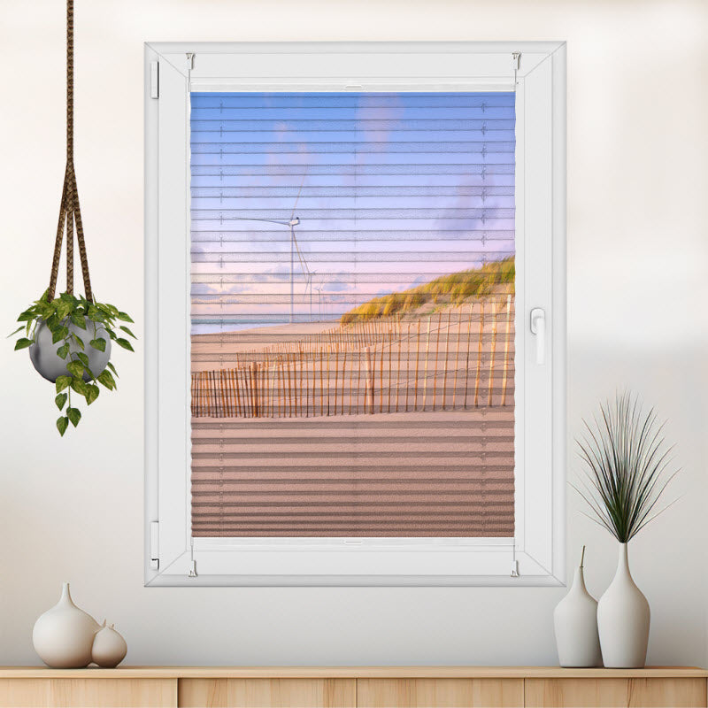 Plissee mit Motiv: Sylt Sand