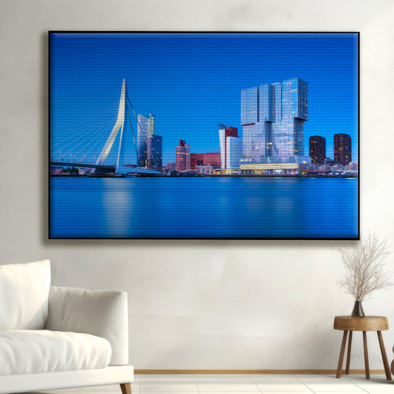 Akustikstoff mit Motiv: Rotterdam Wolkenkratzer