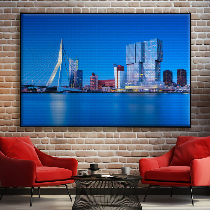 Akustikstoff mit Motiv: Rotterdam Wolkenkratzer