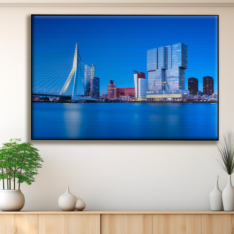 Akustikstoff mit Motiv: Rotterdam Wolkenkratzer
