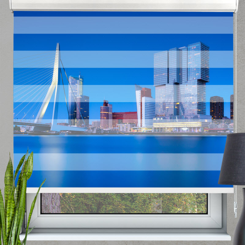 Doppelrollo mit Motiv: Rotterdam Wolkenkratzer