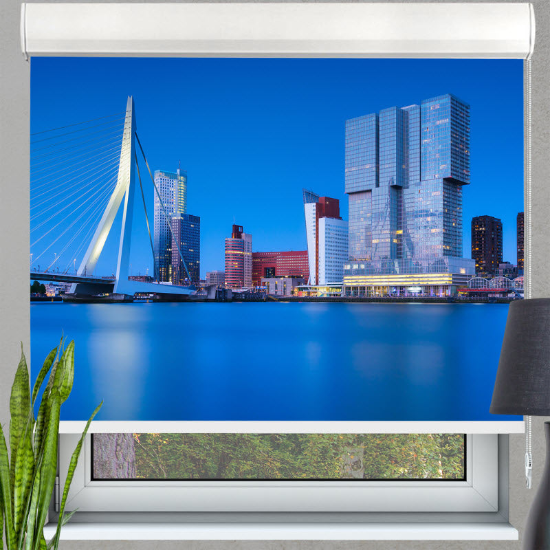 Kassettenrollo mit Motiv: Rotterdam Wolkenkratzer