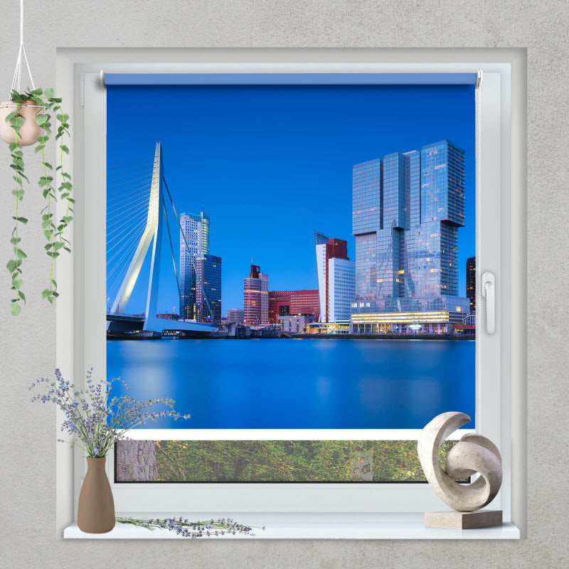 Klemmfix Rollo mit Motiv: Rotterdam Wolkenkratzer