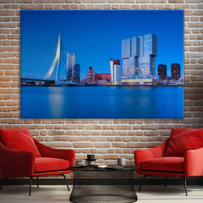 Leinwand mit Motiv: Rotterdam Wolkenkratzer