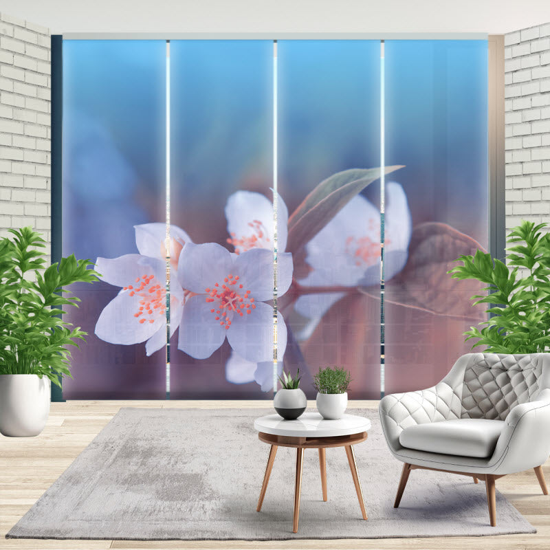Schiebegardine mit Motiv: Kischblüte