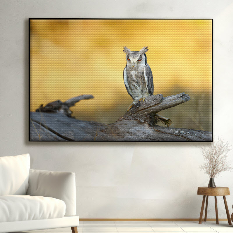 Akustikstoff mit Motiv: Die Eule