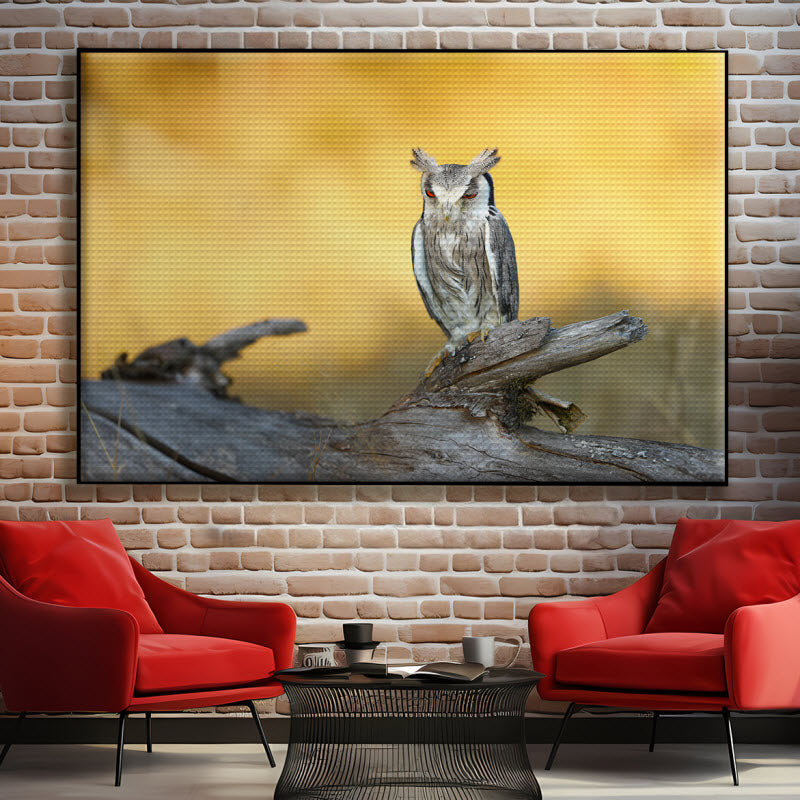 Akustikstoff mit Motiv: Die Eule