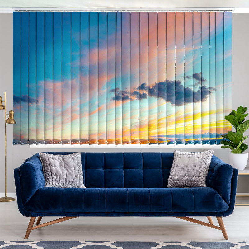 Lamellenvorhang mit Motiv: Bunter Himmel