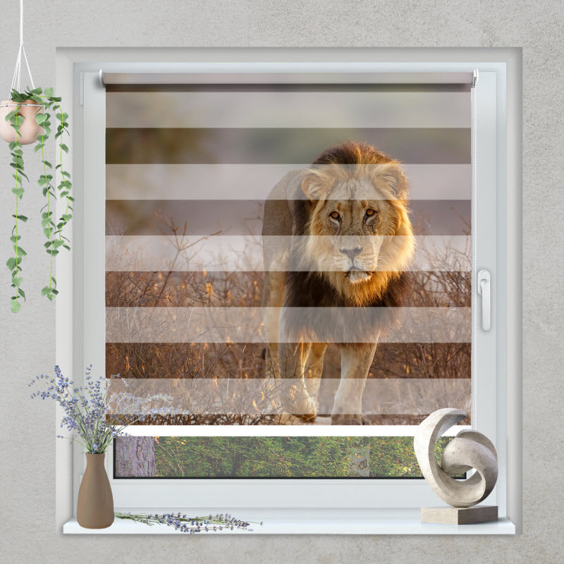 Klemmfix Doppelrollo mit Motiv: Löwe