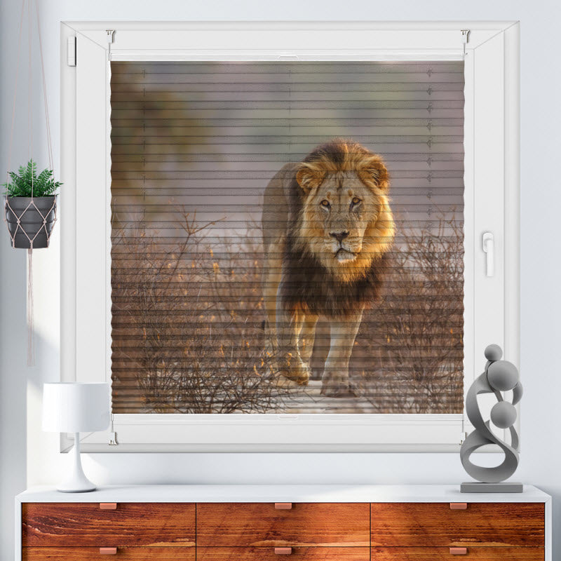 Wabenplissee mit Motiv: Löwe