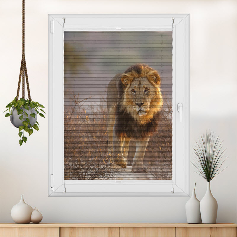 Wabenplissee mit Motiv: Löwe