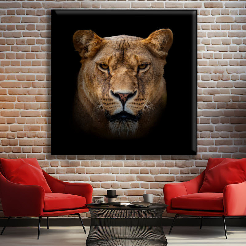 Textilspannrahmen mit Motiv: Löwin