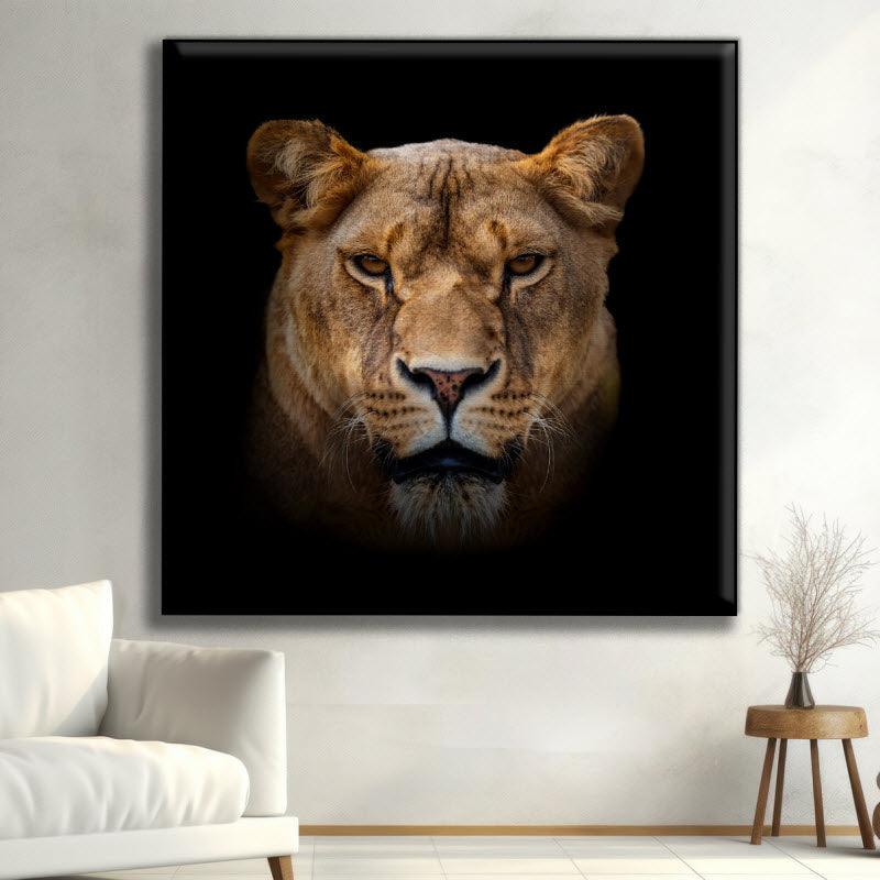 Textilspannrahmen mit Motiv: Löwin