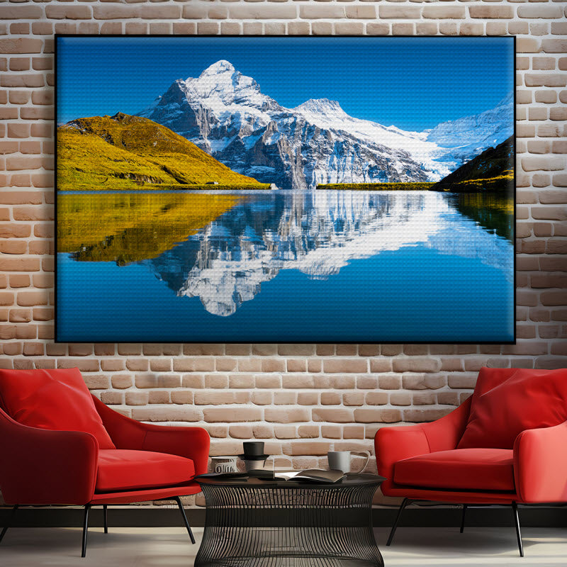 Akustikstoff mit Motiv: Schweiz Berge