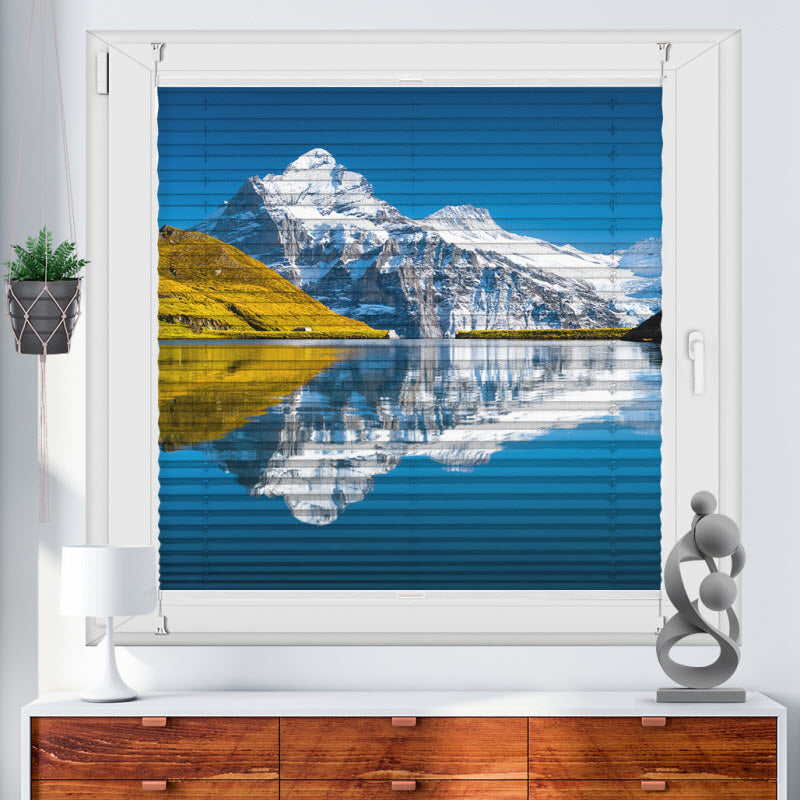 Wabenplissee mit Motiv: Schweiz Berge