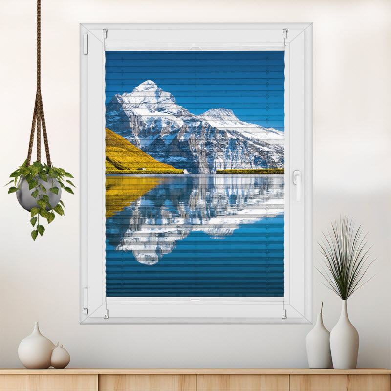 Wabenplissee mit Motiv: Schweiz Berge