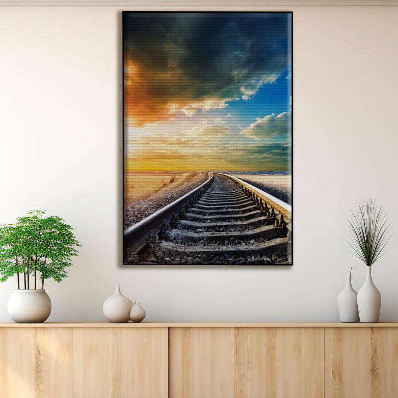 Akustikstoff mit Motiv: Gleis