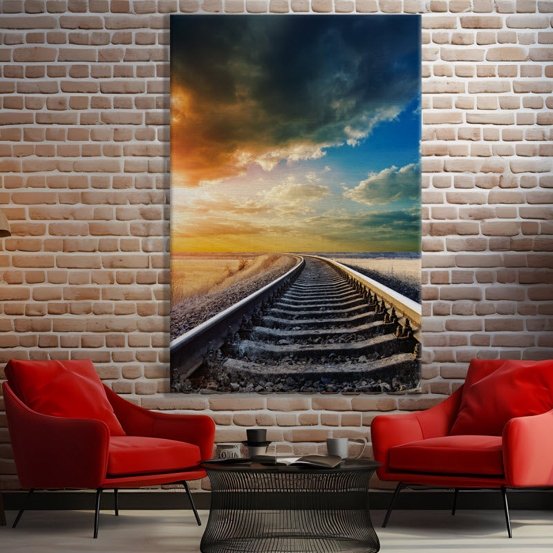 Leinwand mit Motiv: Gleis
