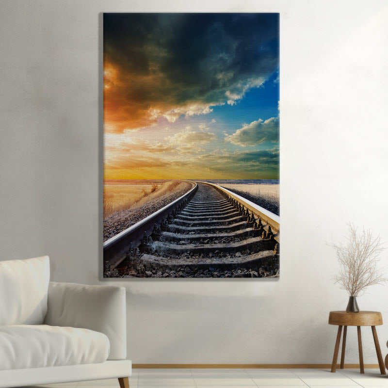 Leinwand mit Motiv: Gleis