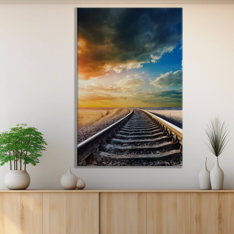 Leinwand mit Motiv: Gleis