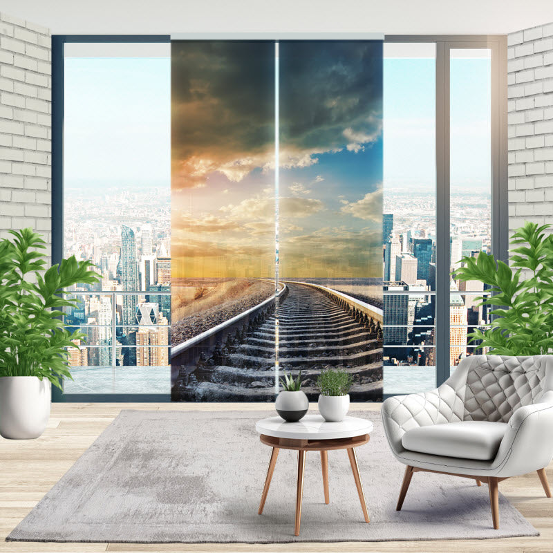 Schiebegardine mit Motiv: Gleis