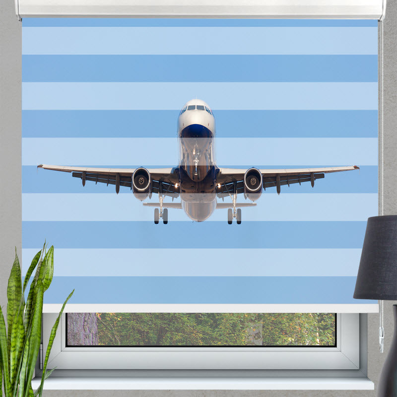 Doppelrollo mit Motiv: Flugzeug