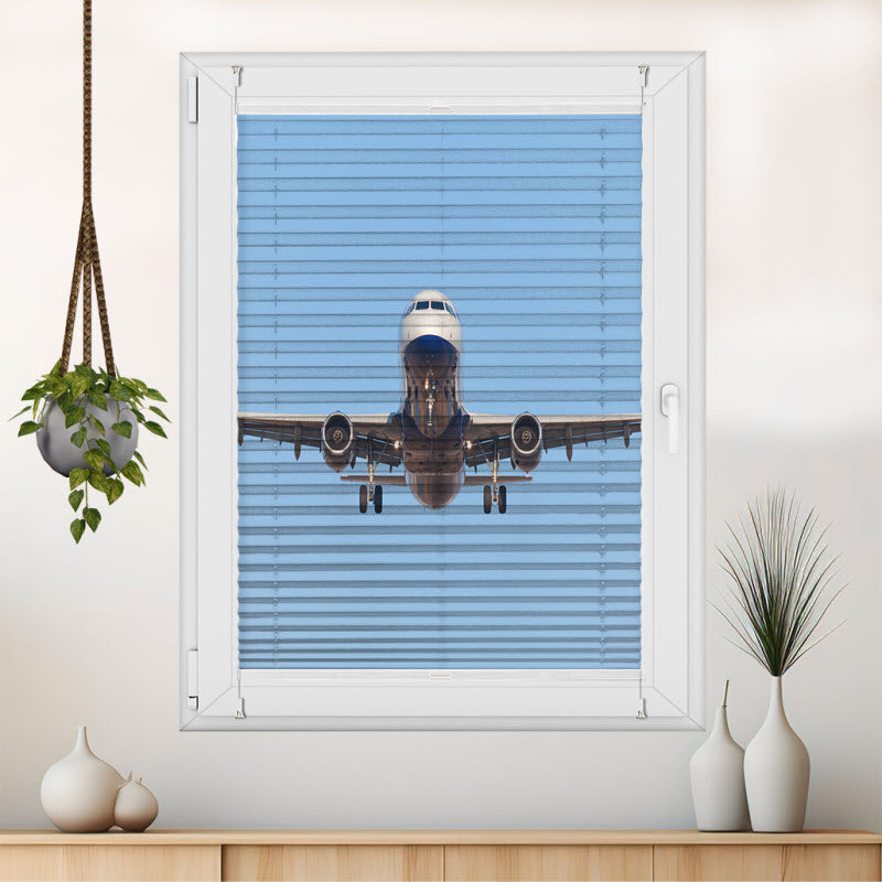 Plissee mit Motiv: Flugzeug