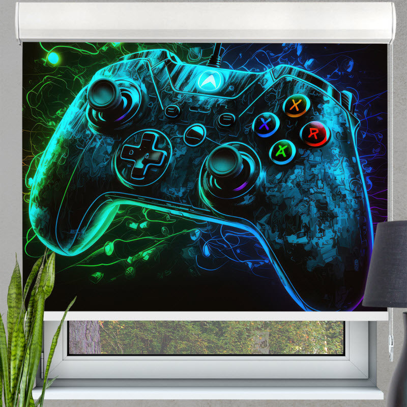 Kassettenrollo mit Motiv: Controller