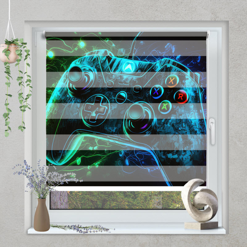 Klemmfix Doppelrollo mit Motiv: Controller