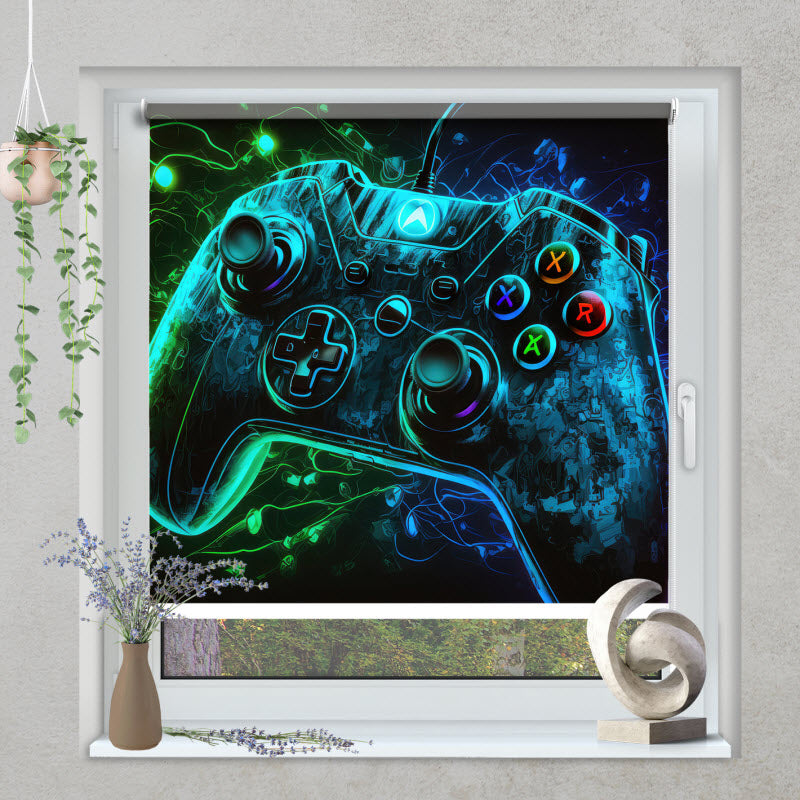 Klemmfix Rollo mit Motiv: Controller